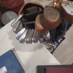 Spalding Golf Clubs. Full Set And PGA Ryder Cup Woods