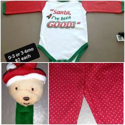 NEW Baby Christmas Onesie Top, Pants, Plush Toys, RattlesIi