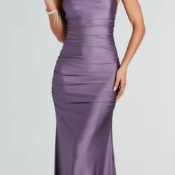Whitley Formal Ruched Long Mermaid Dress