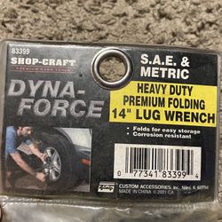 Shop Craft Dyna-Force 14” Heavy Duty Folding Lug Wrench NIP