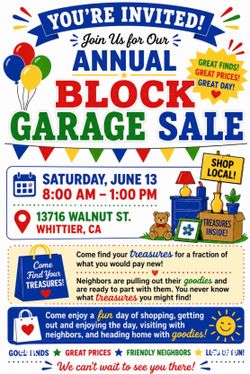 Annual block garage sale