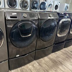 Samsung washer and dryer set electric with warranty