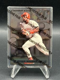 1996 Leaf Steel #73 Reggie Sanders With Coating