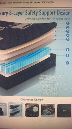 Queen mattress bed hybrid cool gel technology