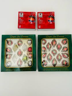 Lot Home Accent Holiday 25 Multi-Colored Incandescent C7 Lights Sets w/Ornaments