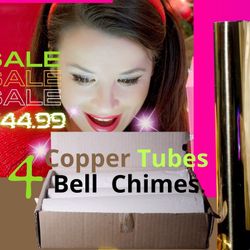 4 Copper tubes for bell chimes.New in Box.