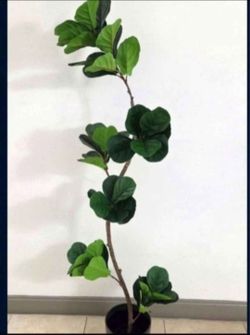 *** JUST REDUCED *** 6ft Faux Fiddle Leaf Fig Tree in an 11in (Tall) Green Resin Planter @ Lasting Creations