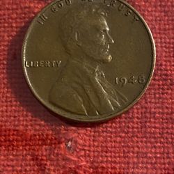1948 wheat penny No Mint Mark Rare Error on the Rim L in Liberty