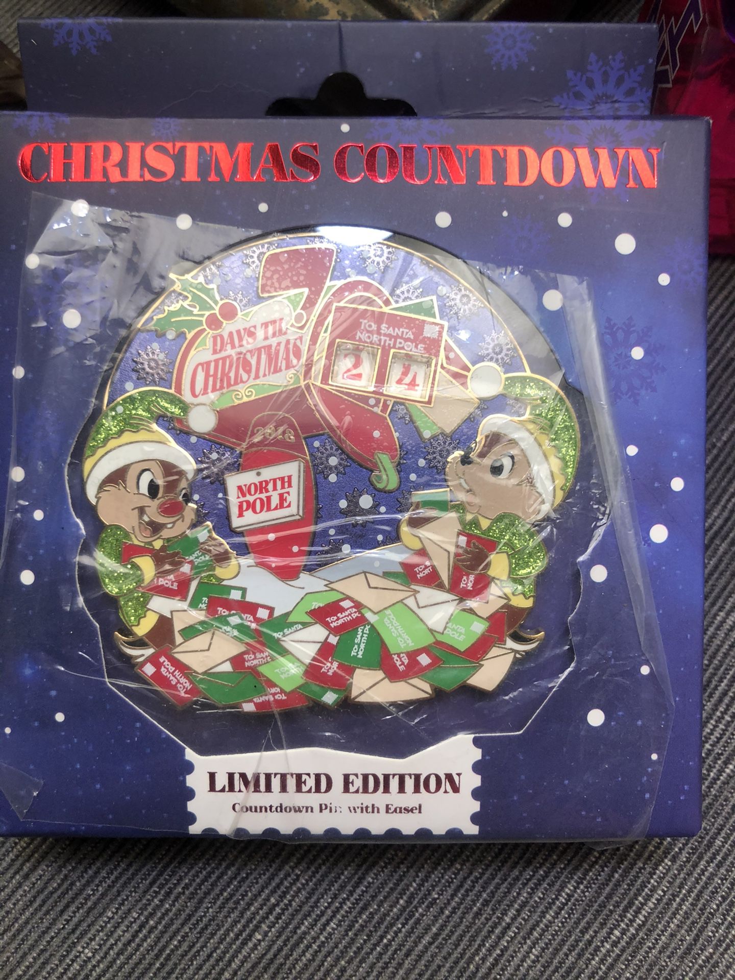 Chip and Dale Christmas Countdown Pin