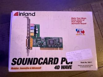 New Inland 4D Wave PCI Sound Card