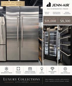 JennAir 48" Built-In Refrigerator Freezer Column Set Panel Ready JBRFR30IGX