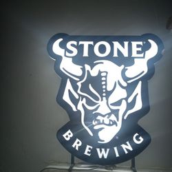 ARROGANT BASTARD ALE/STONE BREWING NEON LIGHT W/ STAND AND WALL MOUNT ATTACHED 