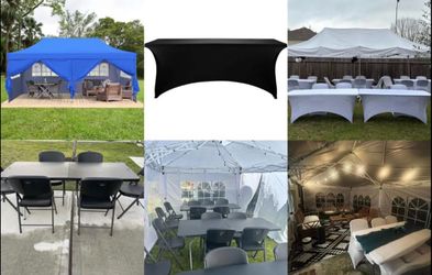Chairs, tables, tents, & more