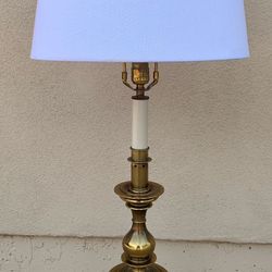 Vintage Brass Stiffel Table Lamp . On/Off Button on Base