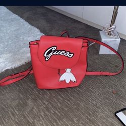 Guess Red Backpack 