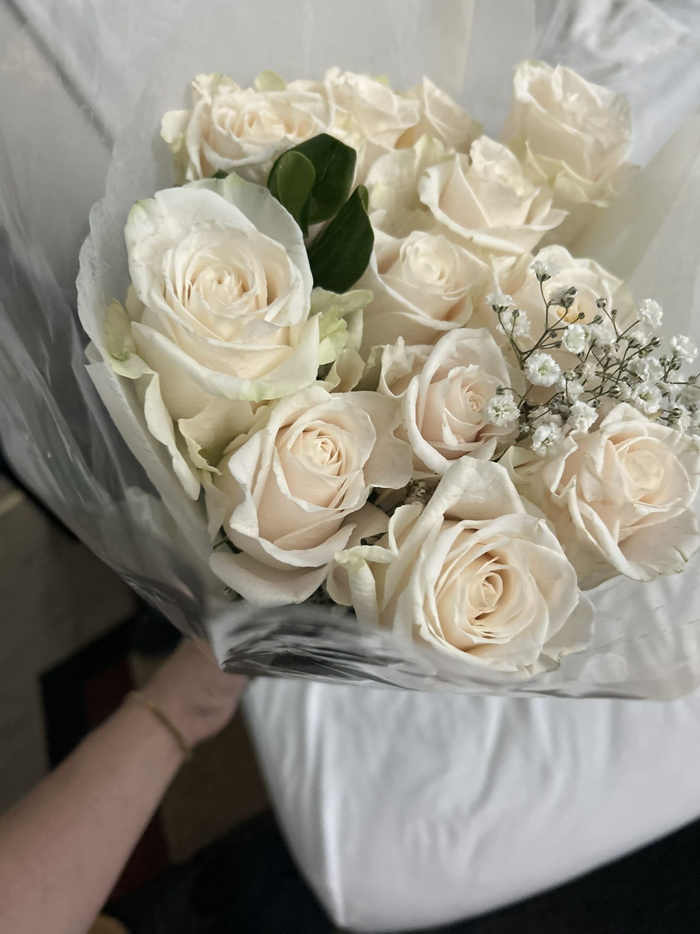 Roses One Dozen White Ecuadorian 50cm Roses $20 Today Only Bronx Free Deli