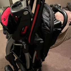 Red Baby Trend Two Seat Stroller 