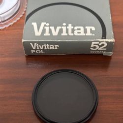 Vintage Vivitar 52mm Camera Lens Polarizing Filter