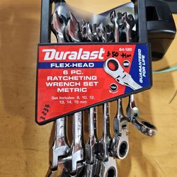 Duralast 6 pc ratcheting on sale wrench set