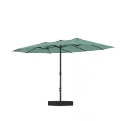 15 ft. Large Double-Sided Beach Umbrella with Crank