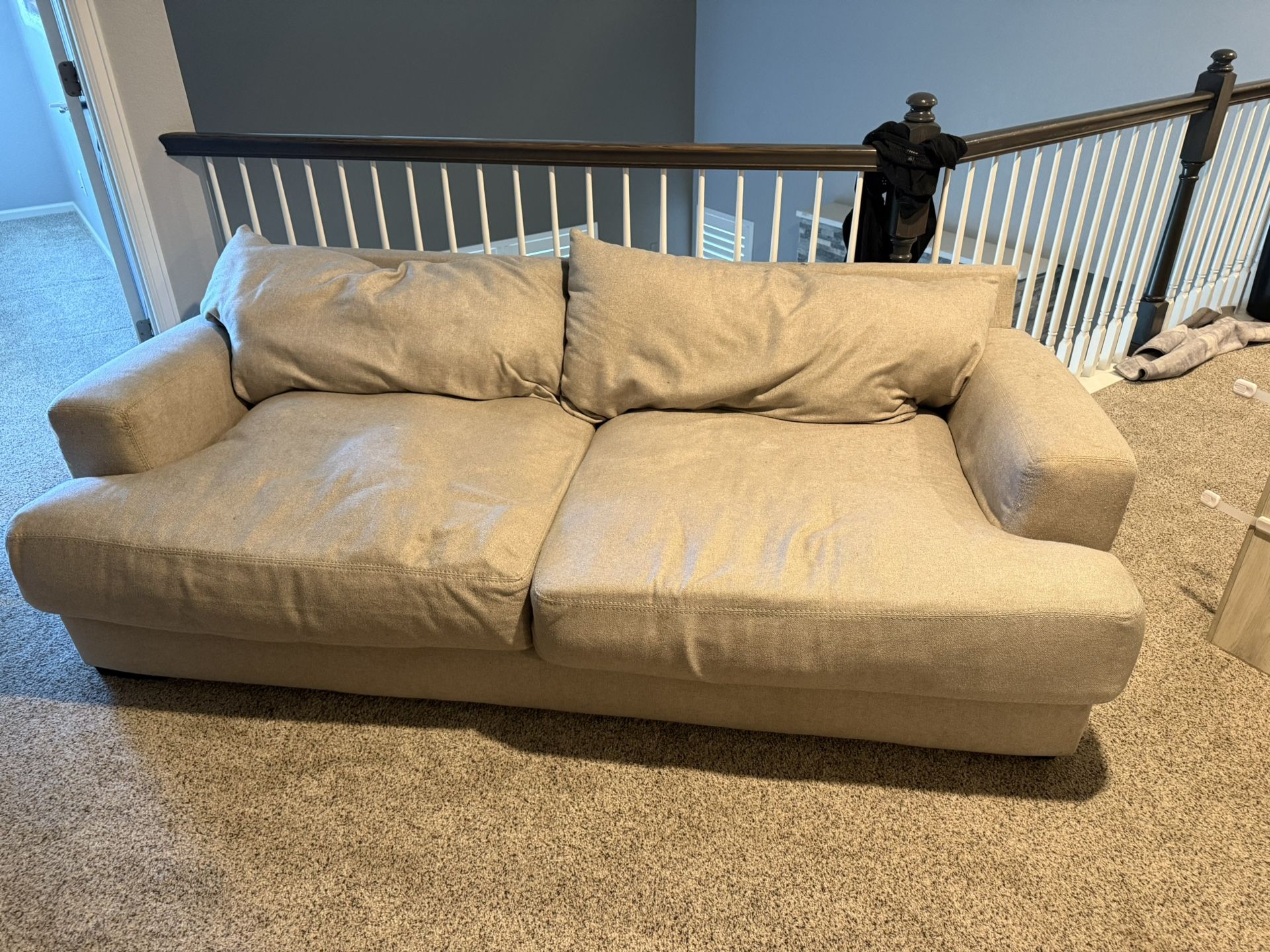 Beige Loveseat Sofa