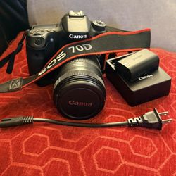 Canon EOS 70D DSLR + 18-135mm IS STM Lens – Battery & Charger