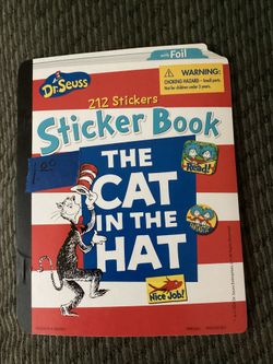 Brand New Dr. Seuss Sticker Book - 212 Stickers The Cat in the Hat
