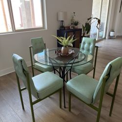 MCM Vintage Round Kitchen Table & Chairs Set