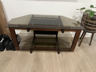 3 Tier Glass And Wood TV Stand