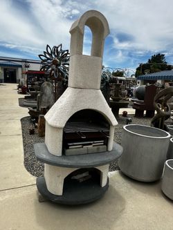 new concrete outdoor chimney