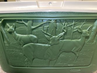 Vintage Deer Scene Rubbermaid Cooler 1948 Model no. New Condition