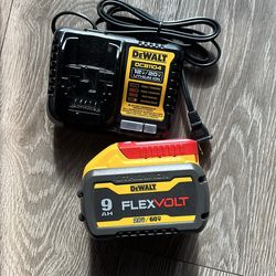 Dewalt Flex volt 9AH battery and charger