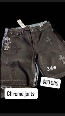 Chrome Hearts Denim Shorts Size 34