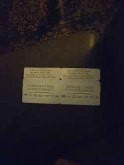 4 adult Sea world tickets good till Sept 18th
