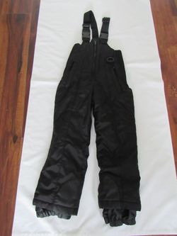 Youth 6 Black Snow Bibs, Sport Essentials 