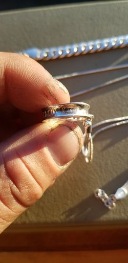 Tiffany & co bracelet with ring pendant