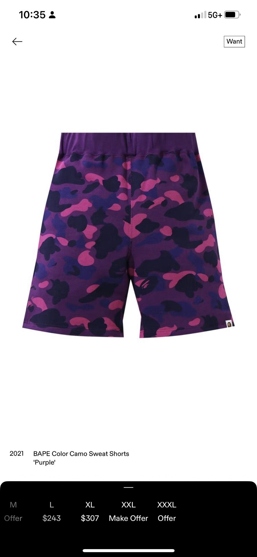 bape shirt & shorts new