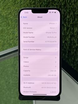 Apple Black iPhone 13 Pro 256GB