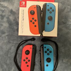 Nintendo Switch Neon Red and Neon Blue Joycons