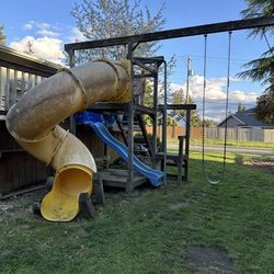 Outdoor Kids Playground Playset Swing Slide