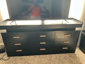 Modern Black Dresser with power station