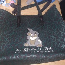 Disney X Coach Thumper Tote 42 With Graphic Animal Print
