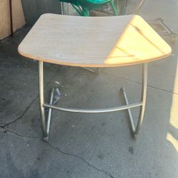 Wood Top Stool with Metal Frame