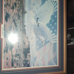 Eagle Of Freedom by Kathleen Hession Framed Artwork.