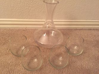 5pc wine/brandy glass set