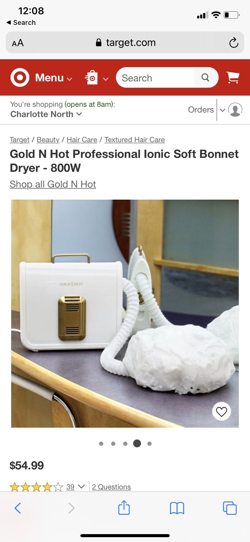 Ionic Soft Bonnet Dryer