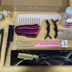 Goiple 16 pcs. Electric Comb Hair straightener kit. Brand new ( open box)
