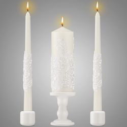 Unity Candles with Holder for Wedding Ceremony