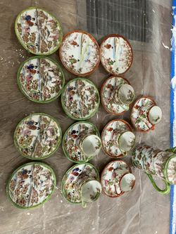 20 Pc Vintage Japanese Geisha Girl Hand Painted Tea Set!!!