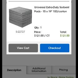 Uline Absorbent Pads